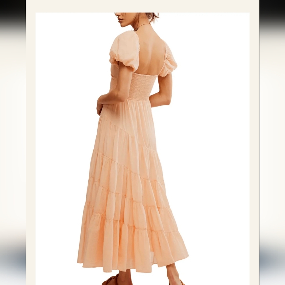 Free People Sundrenched Maxi Almost Apricot XS - Picture 3 of 12